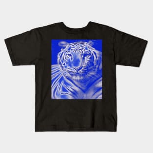 White Tiger from India - White colour Kids T-Shirt